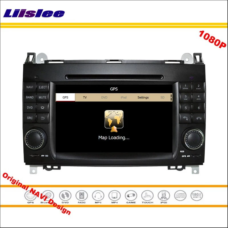 Top Liislee For Mercedes Benz B Class W245 2004~2016 Car Radio CD DVD Player GPS Navigation 1080P Screen System Original NAVI Design 1