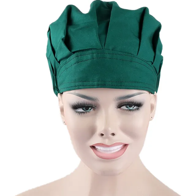 Doctor Man Woman Surgical Cap Sweatband Scrub Cap Solid Color Lab Scrub