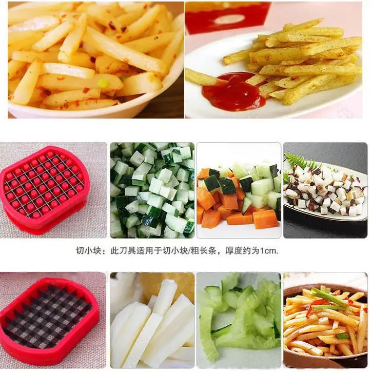 1PC Perfect Fries Potato Chips Fry Cutter Vegetable French Fry Cutter Vegetable Fruit Slicer Tool Ovoshtezka OK 0305