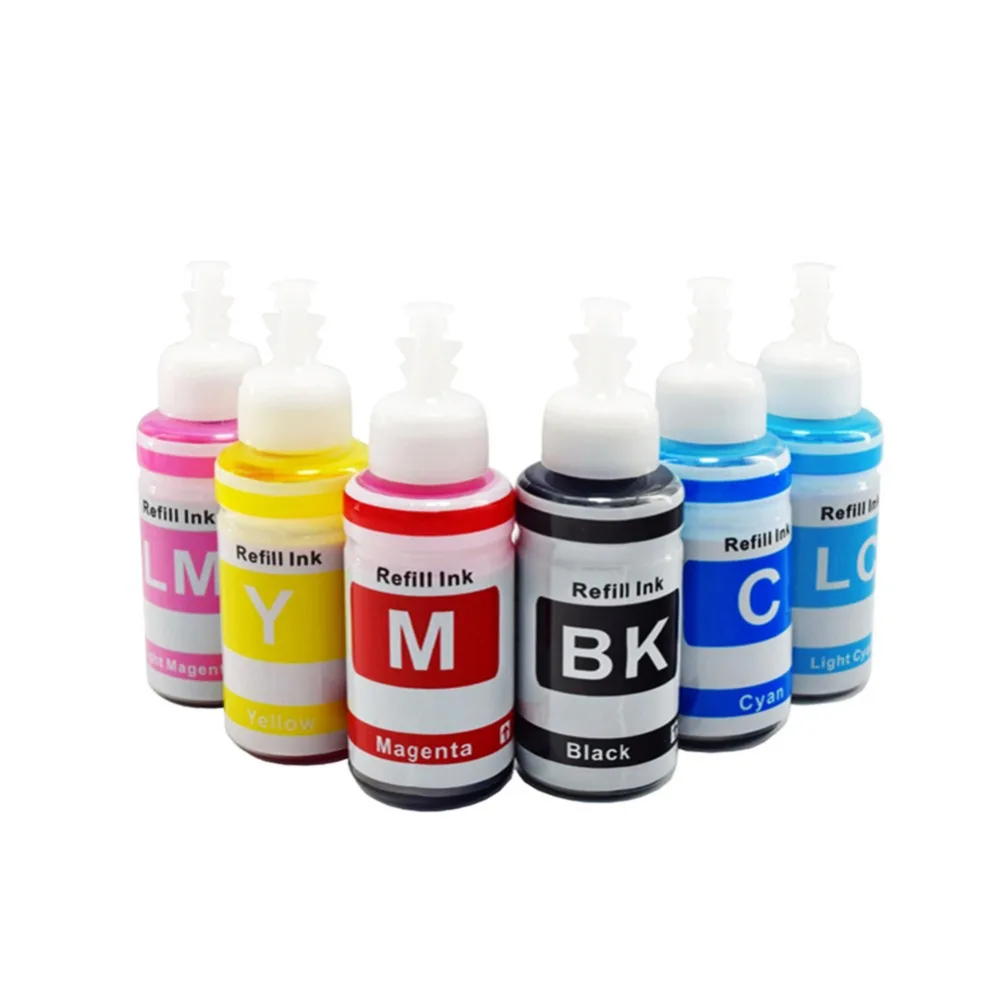 

CK Dye Ink Based Non OEM Set of 6 Refill Ink Kits 70ml Compatible For Epson L800 L801 Printer Ink Cartridge No.T6731/2/3/4/5/6