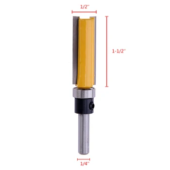 

1PCS 38mm Shank Tenon CutterTrim Router Pattern Template Router Flush trim router 1/4" X 1/2" X for Woodworking Tools