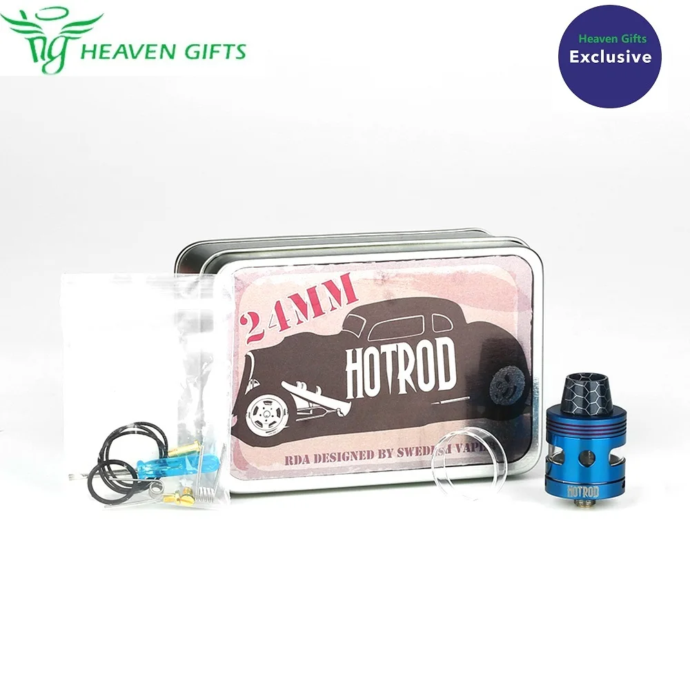 Heavengifts шведский вейпер HotRod RDA с двумя катушками построить палубу и экстра BF булавки для большинства боттомфидер-мод 24 мм RDA Fit перетащите 2/Shogun