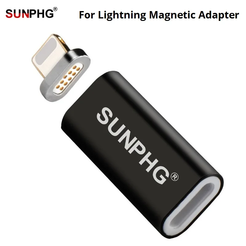 

SUNPHG Magnetic Adapter For IOS Fast Charging Cable Connector Magnet Adapter Converter for iPhone X 7 8 10 plus Charger