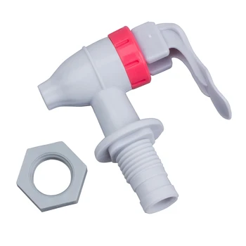 

1pcs White Red Push Type Plastic Water Dispenser Faucet Tap Replacement Home Essential drinking fountains Parts