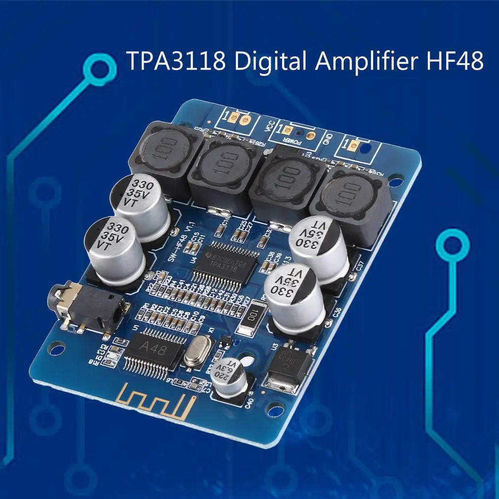 Ультра Маленький цифровой усилитель мощности плата Tpa3118 цифровой усилитель 2X30 Вт стерео модифицированный динамик Hf48