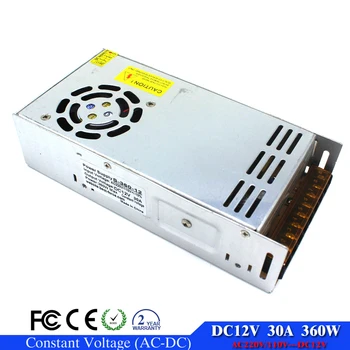 

Single Output 360W 12V 30A Switching power supply Led Transformer 110V 220V AC DC12V USP For Strip Lamp CNC Machine DIY LED CCTV