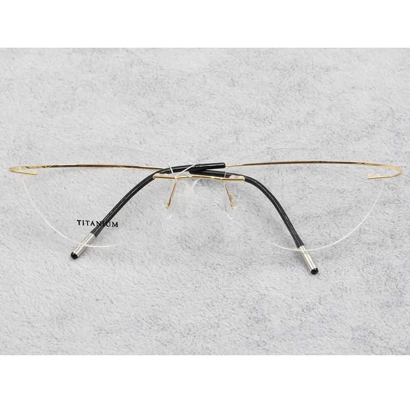 Rimless Glasses Frame Women Titanium Ultralight Eyeglasses Prescription Frameless Cat Eye Eyewear Myopia Optical Frame for eyeglasses frames,eyewear frames,women glasses,fashion eyeglasses