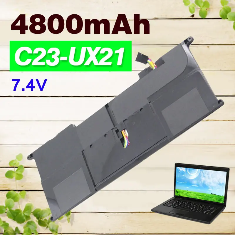 4800mAh 7.4V New C23-UX21 Laptop Battery for Asus ZenBook UX21A UX21E Ultrabook C23UX21 4800mAh 7.4V New C23-UX21 Laptop Battery for Asus ZenBook UX21A UX21E Ultrabook C23UX21