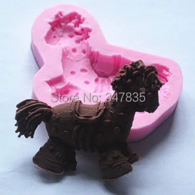 FM426 horse combination Silicone cake Chocolate Soap Pudding Jelly Candy Ice Cookie Biscuit Mold Mould Pan Bakeware Wholesales | Дом и сад