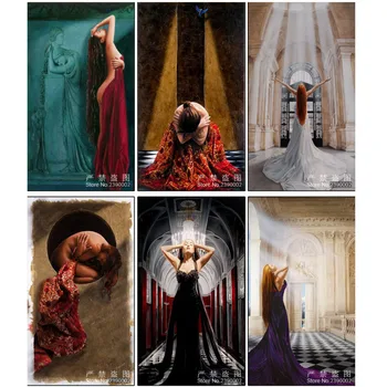 

Figure Painter 3D DIY Diamond Embroidery,5D Diamond Painting, Full Diamonds Mosaic Art Awsome Girl Rhinestone Cross Stitch,Decor