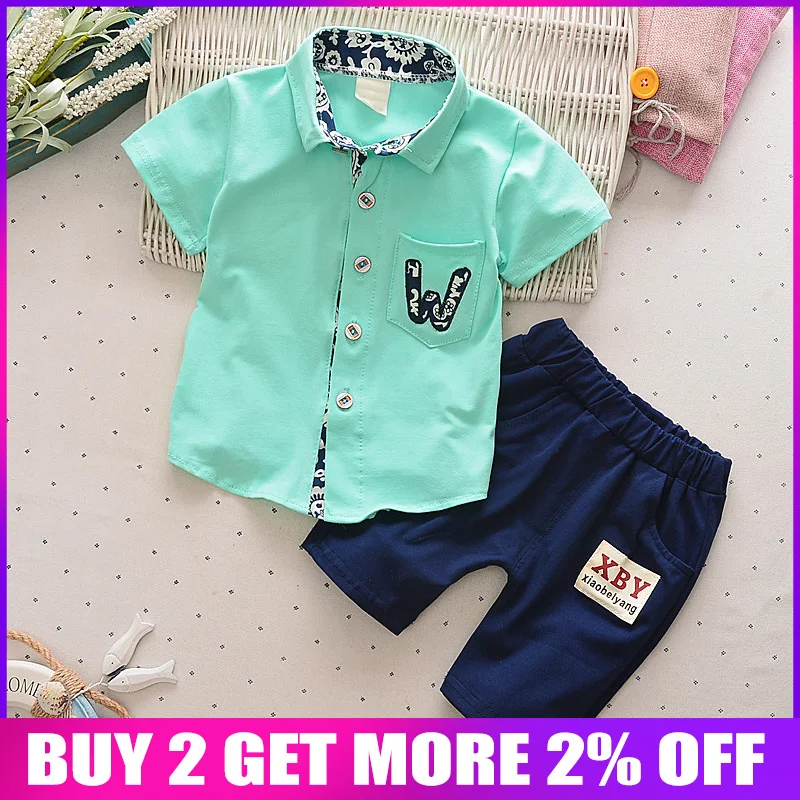 

Bibicola summer baby boys clothing set toddler kids cotton clothes set boys casual suits new born T shirt+pants boys gentle suit