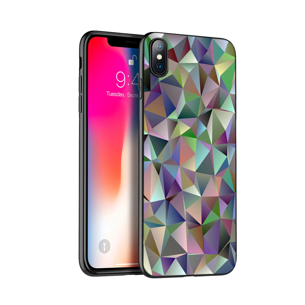 Черный чехол из ТПУ для iphone 5 5s SE 2020 6 6s 7 8 plus x 10 XR XS 11 pro MAX с мраморной линией и