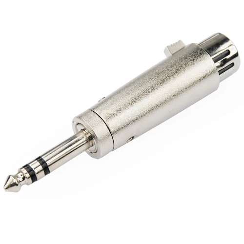 

New Silver XLR female to 6.3mm Jack Lead Plug Mic Microphone Patch Cable Adapter