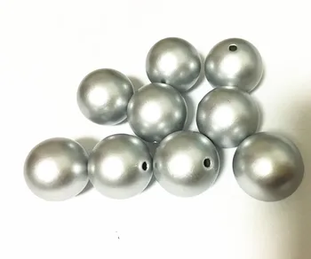 

(choose size)12mm/16mm/20mm silver color Acrylic Matte pearls Beads for Colorful Chunky Beads Necklace Jewelry