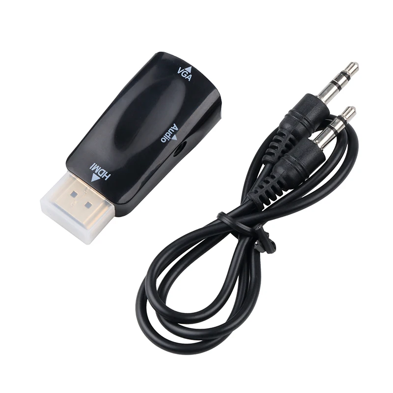 Kebidu HD 1080P Mini Female HDMI To Female VGA адаптер конвертер кабель HDMI to VGA адаптер с аудио кабелем для портативных ПК