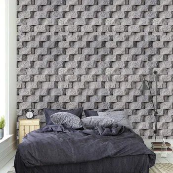 

Bedroom Decor tile Wall Stickers Imitation stone 3D sticker Selfadhesive Wallpaper Bathroom Home Decor Wall Decal 45*200cm