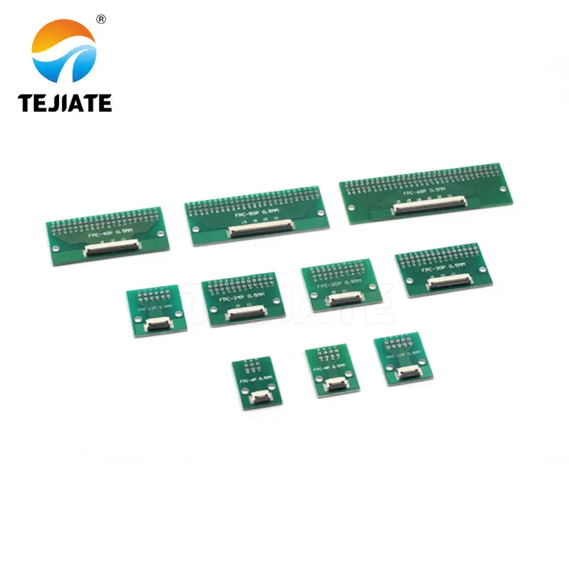 

FPC/FFC flat cable transfer plate is directly inserted DIY 0.5 mm spacing connector 6P/8P/10P/20P/30P/40P/60P 0.5 change 2.54