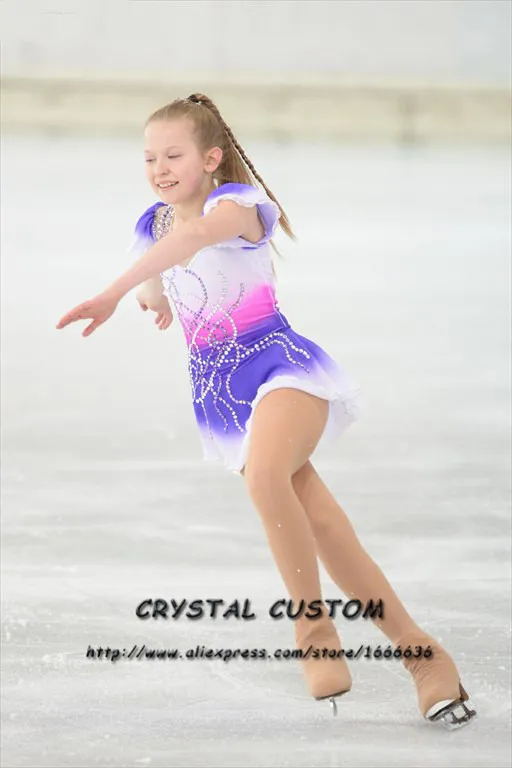 

Custom Figure Skating Dress Children Graceful New Brand Girls Ice Skating Dress Competition DR4074