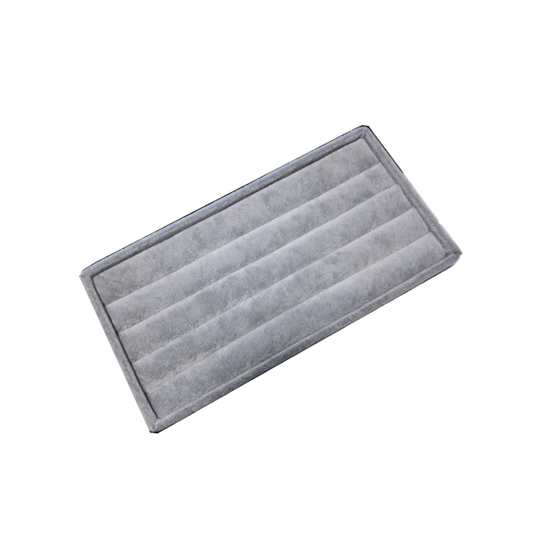  Portable Velvet Ring Insert Jewelry Display Tray Holder Stand Case Bague Trinket Shop Presentation 