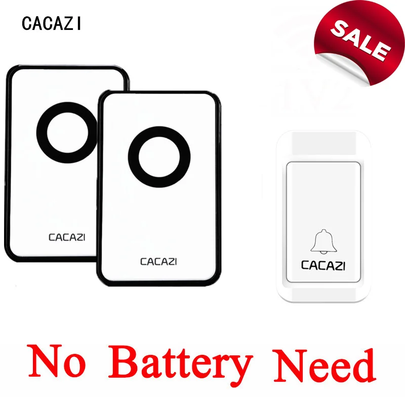 Cacazi новый без Батарея автономным питанием Беспроводной дверной звонок