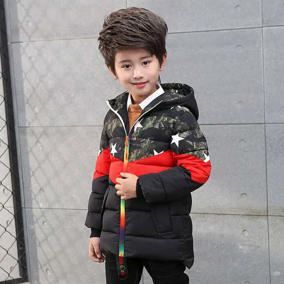 Children Clothing Boys Winter Fashion Coat 2018 Baby Winter Coats Kids Warm Outerwear Hooded Coat For 3T-12 Yrs Children Clothes