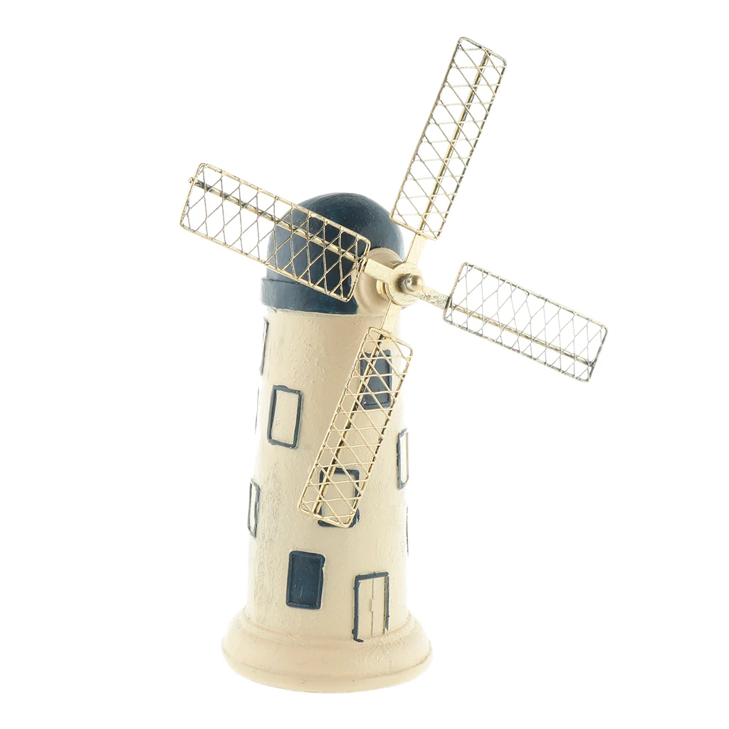European Vintage Holland Windmill Resin Piggy Bank Home Cafe Pub Bar Decoration Ornaments Craft Gifts