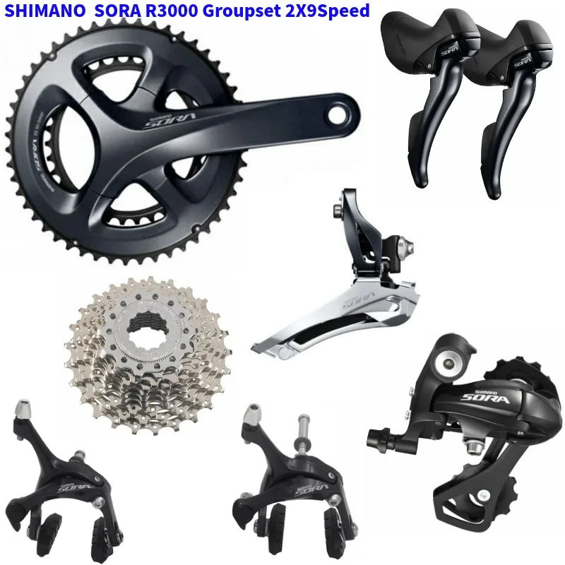 Shimano R3000 Groupset SORA переключатель дорожный велосипед FC + ST FD RD BR CS передний/задний