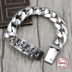 S925 Для Мужчин's bracelet in Sterling Silver личность тенденция властная якорь панк стиль ретро классический отправить подарок любить
