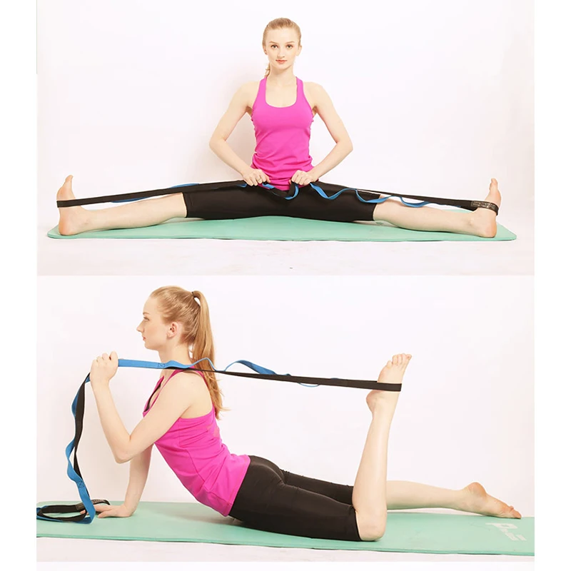 

Yoga Stretch Band Exercise Strap Foldable Relieve Stress Durable Flexibility Soft Resistance Bands Fitness Excercise Body Belt