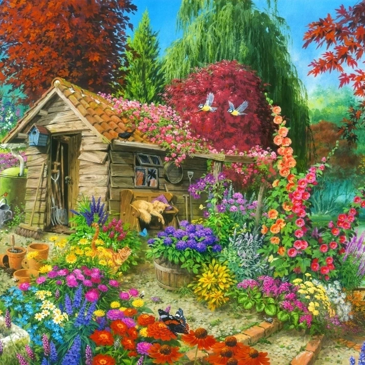 The Garden Shed (Variant 1) Poster Print by John Francis (18 x 9)
