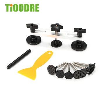 

TiOODRE 11-Piece Repair Dent Puller Tool Kit Instrument Paint-Free Car Body Damage Disassembly Adhesive Label Tool Hand Tool Kit