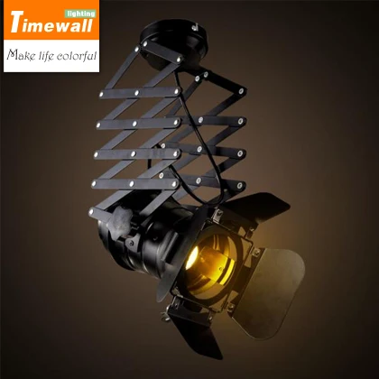 

Loft RH art industrial wind LED track spotlight personality bar American retro clothing store exhibition guide lamp