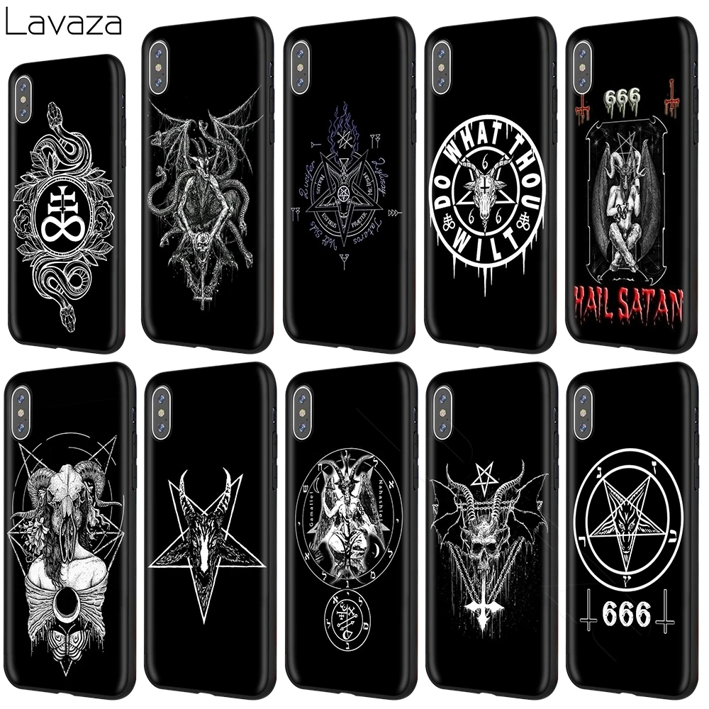 

Lavaza Pentagram 666 Demonic Satanic Case for iPhone 11 Pro XS Max XR X 8 7 6 6S Plus 5 5s se