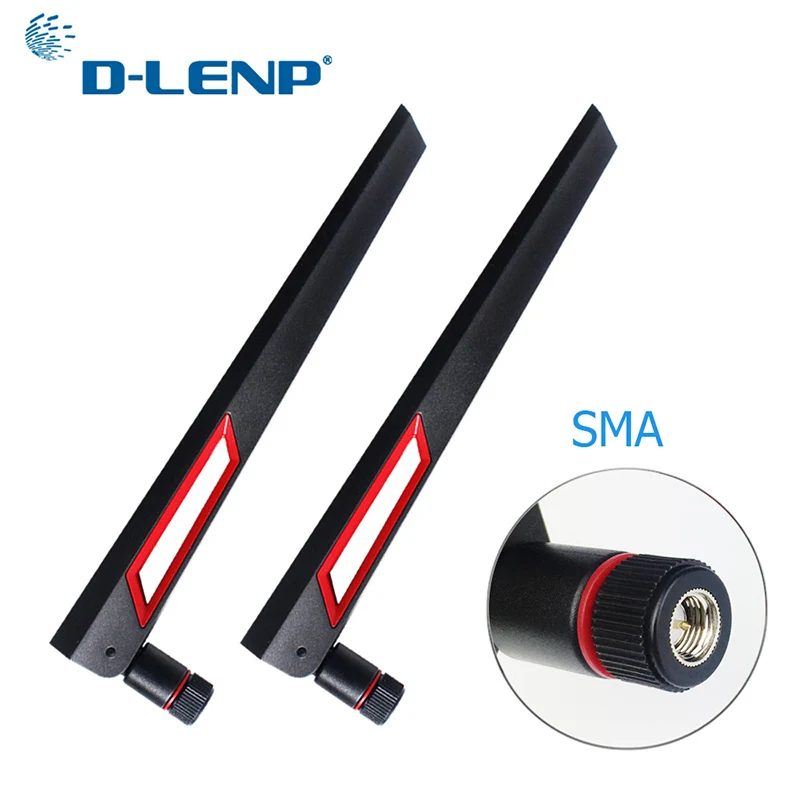Dlenp 2 шт 2,4G 5G 5,8G wifi антенна двухдиапазонная 12dBi антенна маршрутизатор Антенна SMA папа(штырь)/RP-SMA папа(отверстие - Цвет: SMA