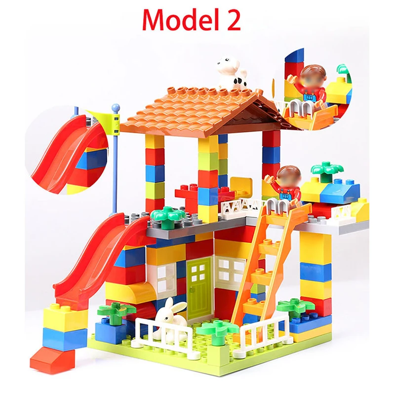 89 шт. DIY красочный городской дом крыша большая частица строительные блоки замок обучающая игрушка для детей совместимый слайд подарок