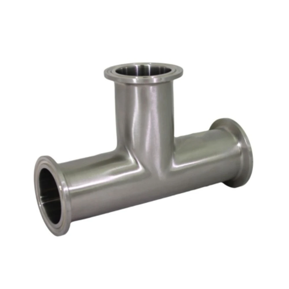 3 4 5 1 5 19 133mm Sanitary Stainless Steel SS304 3 Way Tee Ferrule