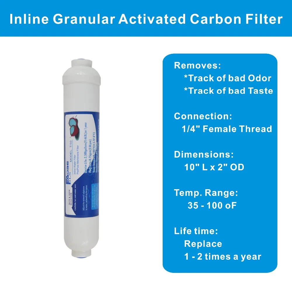 Toppuror CC-24 One Year Water Filter Replacement Cartridge Packs with 10 5uM PP 10 1uM PP GAC and Post Carbon Set for RO Standard Systems 