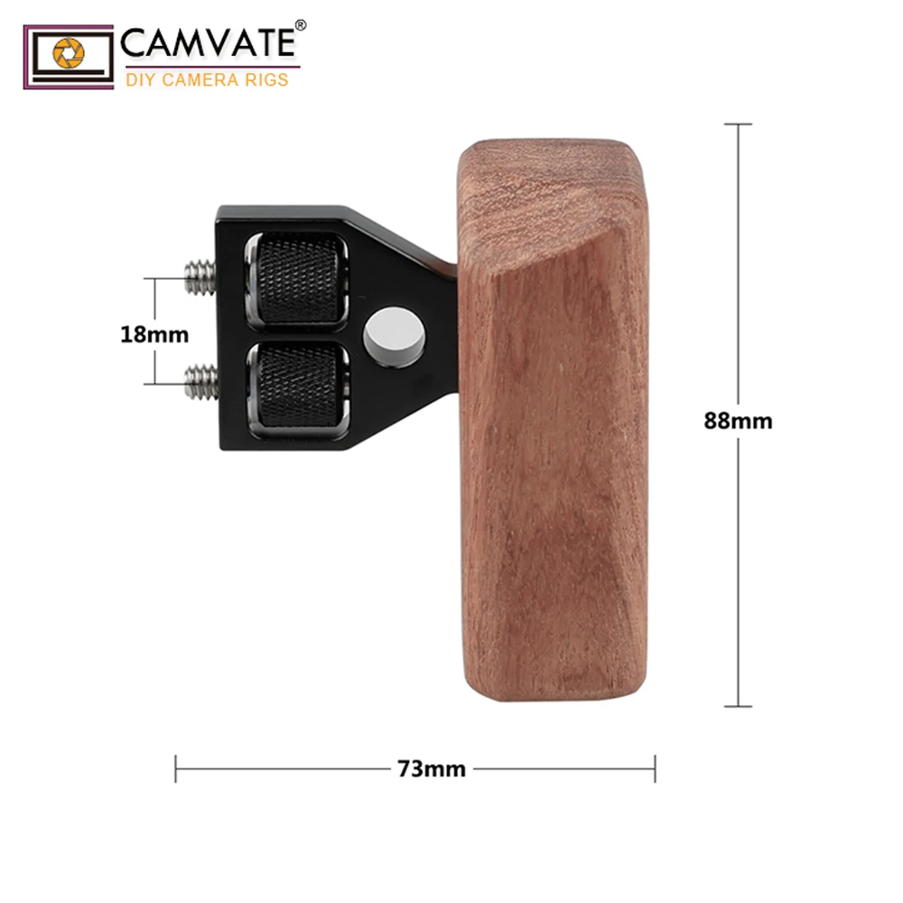 Деревянная ручка для камеры CAMVATE (правая рукоятка) крепление видеокамеры DV