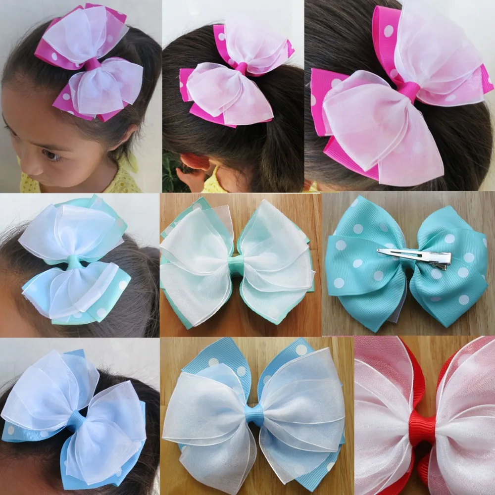 300 BLESSING Good Girl Custom Boutique 3.5/" Mermaid Hair Bow Clip #420 Wholesale