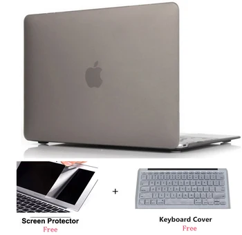

Frosted Surface Matte Hard Cover Case+Screen protector+Keyboard Cover For Apple Macbook Air 11 13 Pro Retina Touch Bar 12 13 15