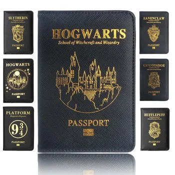 

TRASSORY Multifunctional Rfid Blocking Leather Passport Cover Holder Hogwarts Gryffindor Ravenclaw with Card Case