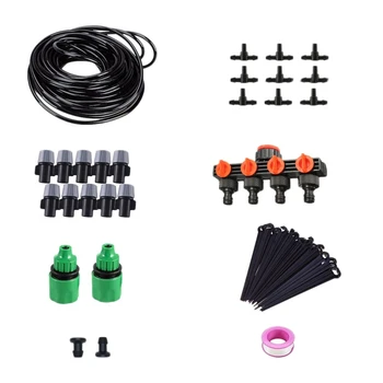 

CSS 30M Garden Diy Micro-Drip Irrigation System Plant Self Automatic Watering Timer Garden Hose Kits With Adjustable Dripper