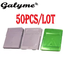 50 шт./партия Горячая распродажа серый прозрачный зеленый заменяемый игровой картридж корпус коробка оболочка для GameBoy цветной чехол для мальчика GBO DMG карта
