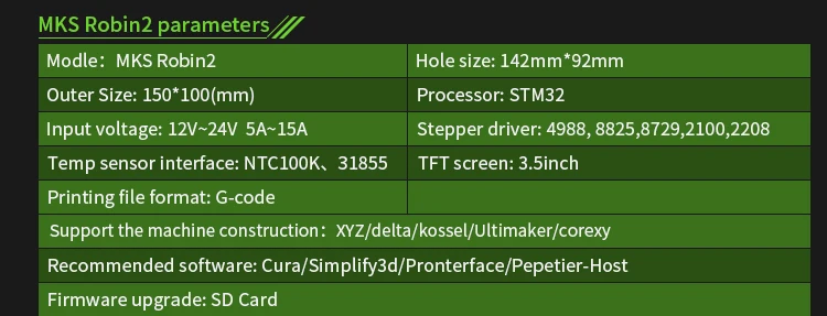 3d принтер плата управления MKS Robin2 материнская плата STM32 с открытым исходным кодом аппаратная MKS Robin обновление