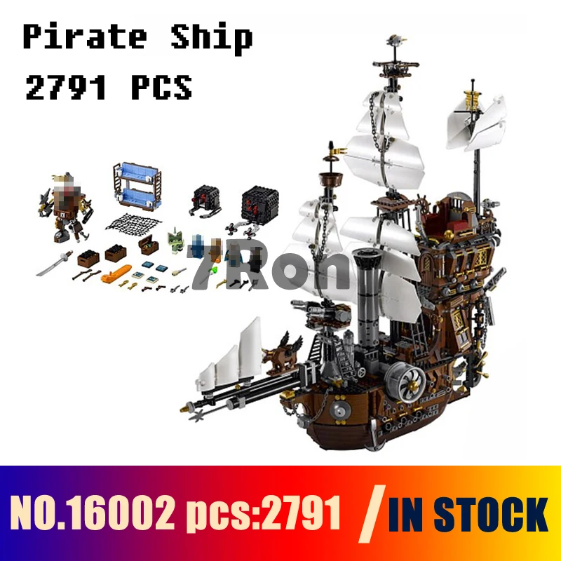 Compatible 70810 Models building 16002 2791pcs Pirate Ship Imperial warships Power Function Building Blocks &amp hobbies | Игрушки и
