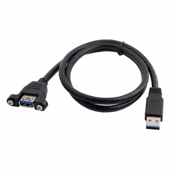 

10pcs/lot CY 80cm USB 3.0 A Type Male to Female Extension Cable with Panel Mount screws