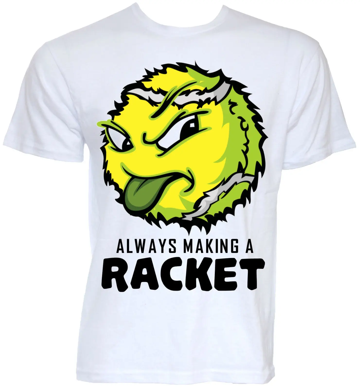MENS FUNNY COOL NOVELTY TENNISer BALL RACKET SLOGAN T SHIRTS JOKE