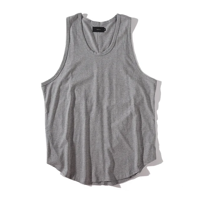 High Quality cotton hip hop men summerr oversized tank tops Sleeveless