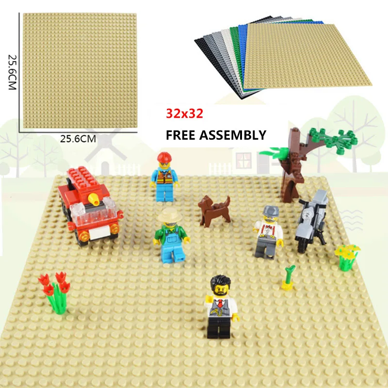 

50pcs 32*32 Dots Base Plate for Small Bricks 10 Colors Baseplate Board DIY Building Blocks Toys For Children Compatible with le