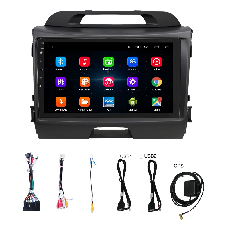 Android 8 1 автомобильный dvd навигационный плеер для KIA Sportage с автомобильным радио